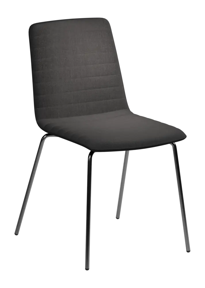 ARCA MEET CHROME, židle konferenční, chrom kříž, látka tmavě šedá